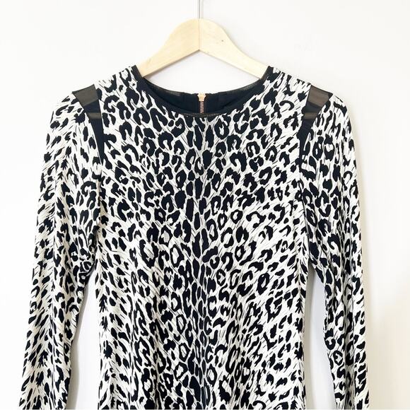Le Superbe Kate Pencil Dress Body Con Leopard Midi Size Medium - Picture 3 of 11